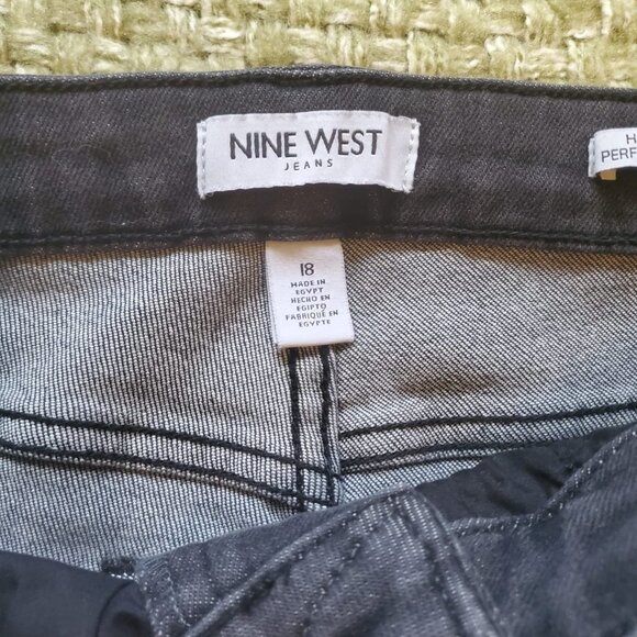 NINE WEST JEANS women's washed black high rise jeans size 18 - Picture 8 of 15
